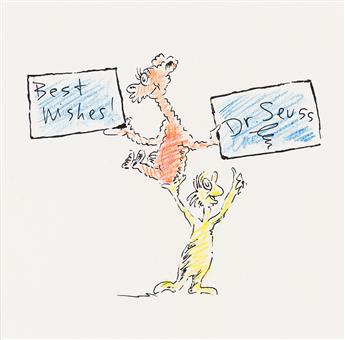 DR. SEUSS (THEODOR GEISEL, 1904 - 1991) Two whimsical Seussian characters.                                                                       